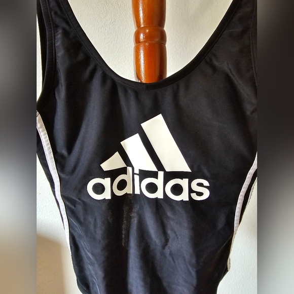 LAST CHANCE! Adidas One Piece Swim Suit Black Size Small - Picture 2 of 10